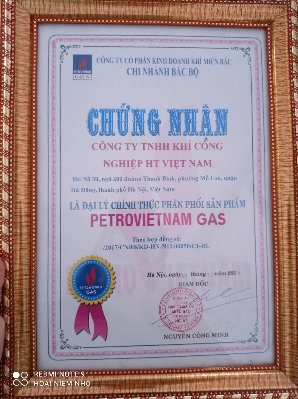 Chứng nhận - Gas HT - Công Ty TNHH Khí Công Nghiệp HT Việt Nam